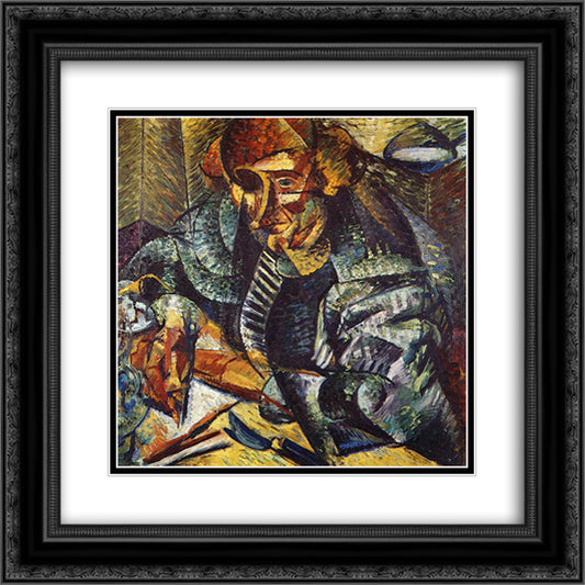 The antigraceful 20x20 Black Ornate Wood Framed Art Print Poster with Double Matting by Boccioni, Umberto