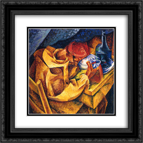 The Drinker 20x20 Black Ornate Wood Framed Art Print Poster with Double Matting by Boccioni, Umberto