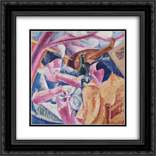 Under the Pergola at Naples 20x20 Black Ornate Wood Framed Art Print Poster with Double Matting by Boccioni, Umberto