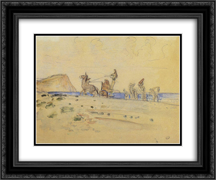 Odyssey and Nausicaa 24x20 Black Ornate Wood Framed Art Print Poster with Double Matting by Serov, Valentin