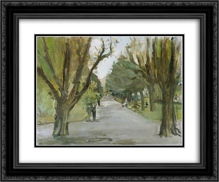 Belvoir - Park in Zurich 24x20 Black Ornate Wood Framed Art Print Poster with Double Matting by Varlin