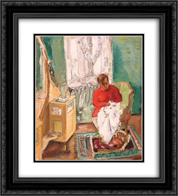 Sewer 20x22 Black Ornate Wood Framed Art Print Poster with Double Matting by Popescu, Vasile