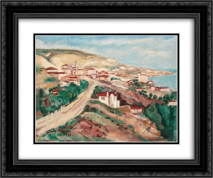Towards Balchik 24x20 Black Ornate Wood Framed Art Print Poster with Double Matting by Popescu, Vasile