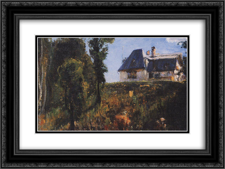 House of Polenov in Behovo 24x18 Black Ornate Wood Framed Art Print Poster with Double Matting by Polenov, Vasily