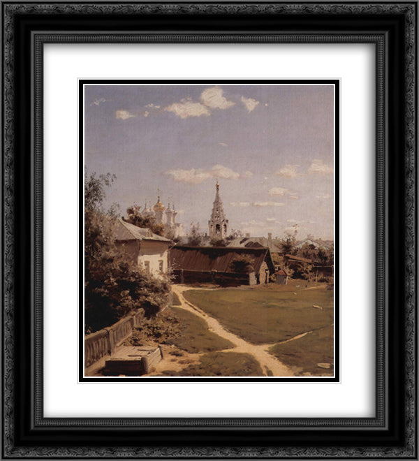 Moscow court 20x22 Black Ornate Wood Framed Art Print Poster with Double Matting by Polenov, Vasily