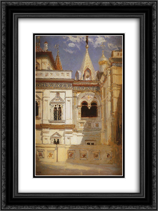 Terem Palace. Exterior. 18x24 Black Ornate Wood Framed Art Print Poster with Double Matting by Polenov, Vasily