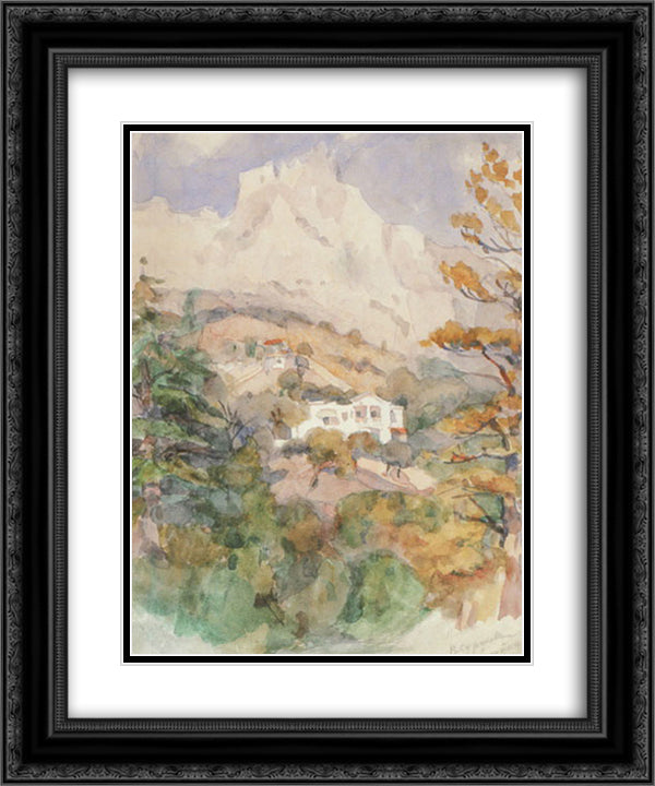 Alupka. Ai-Petri. 20x24 Black Ornate Wood Framed Art Print Poster with Double Matting by Surikov, Vasily