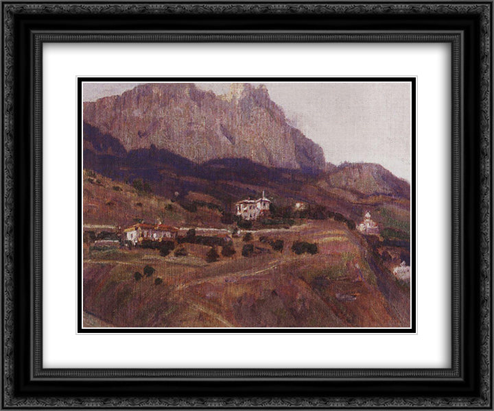 Crimea. Ai-Petri. 24x20 Black Ornate Wood Framed Art Print Poster with Double Matting by Surikov, Vasily