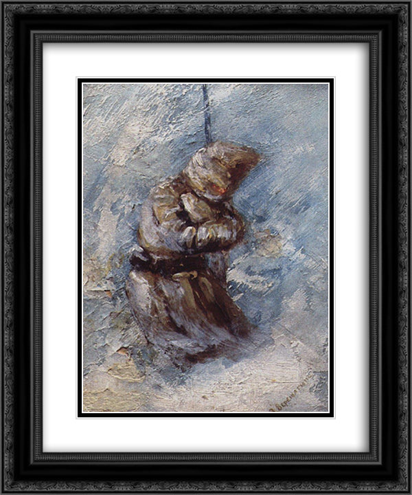 At Shipka all is quiet ... 20x24 Black Ornate Wood Framed Art Print Poster with Double Matting by Vereshchagin, Vasily