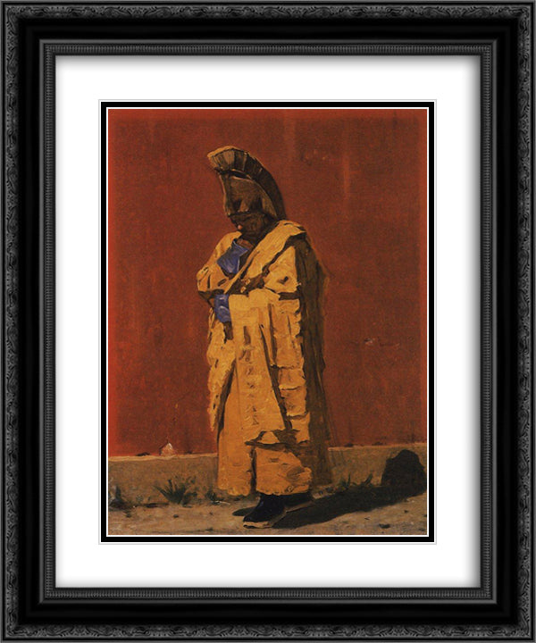 Kalmyk-lama 20x24 Black Ornate Wood Framed Art Print Poster with Double Matting by Vereshchagin, Vasily