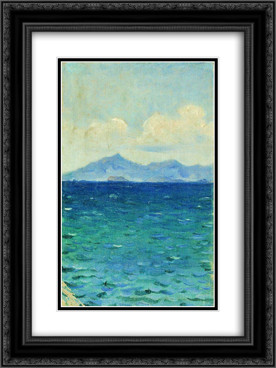 Kurile Islands 18x24 Black Ornate Wood Framed Art Print Poster with Double Matting by Vereshchagin, Vasily