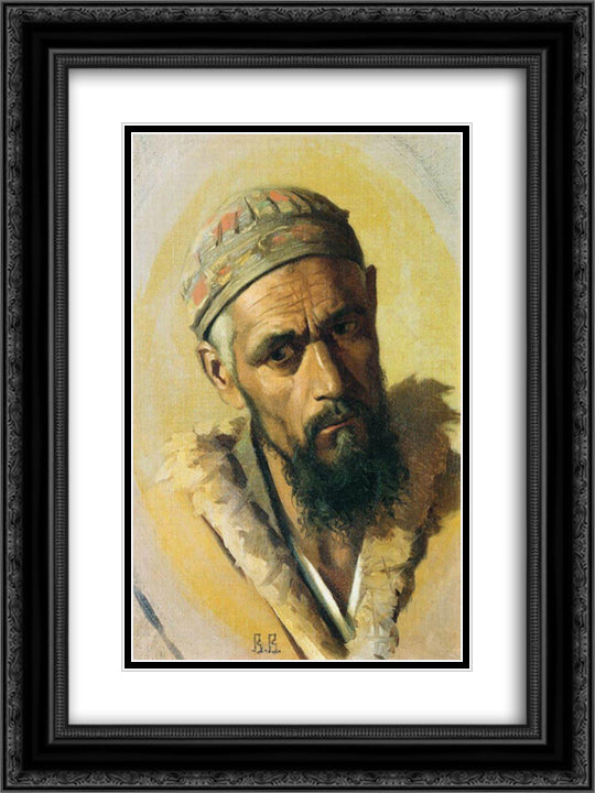 Lully (Gypsy) 18x24 Black Ornate Wood Framed Art Print Poster with Double Matting by Vereshchagin, Vasily