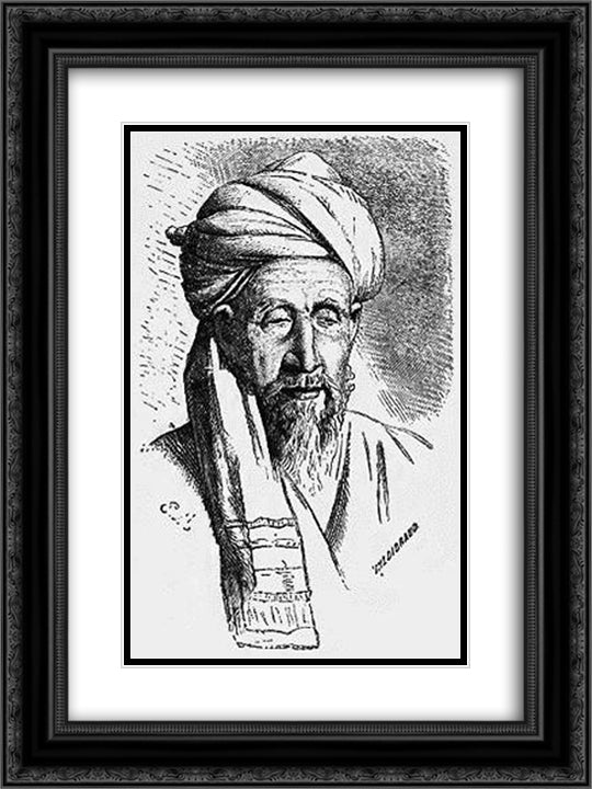 Mullah Tajik 18x24 Black Ornate Wood Framed Art Print Poster with Double Matting by Vereshchagin, Vasily
