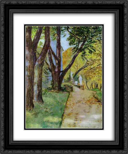 A Walk in the Park 20x24 Black Ornate Wood Framed Art Print Poster with Double Matting by Borisov Musatov, Victor