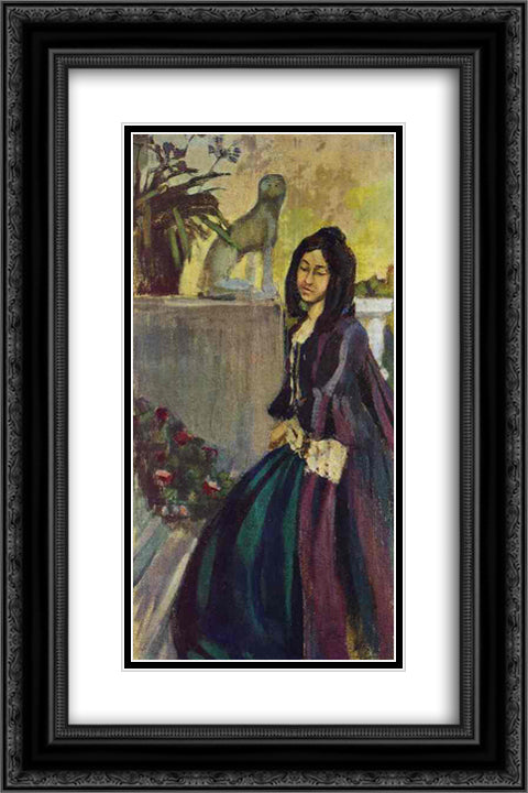 In the Park 16x24 Black Ornate Wood Framed Art Print Poster with Double Matting by Borisov Musatov, Victor