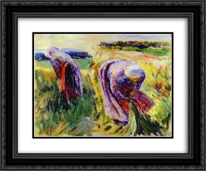 Reapers 24x20 Black Ornate Wood Framed Art Print Poster with Double Matting by Borisov Musatov, Victor
