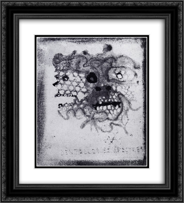 Lace and Ghosts 20x22 Black Ornate Wood Framed Art Print Poster with Double Matting by Hugo, Victor