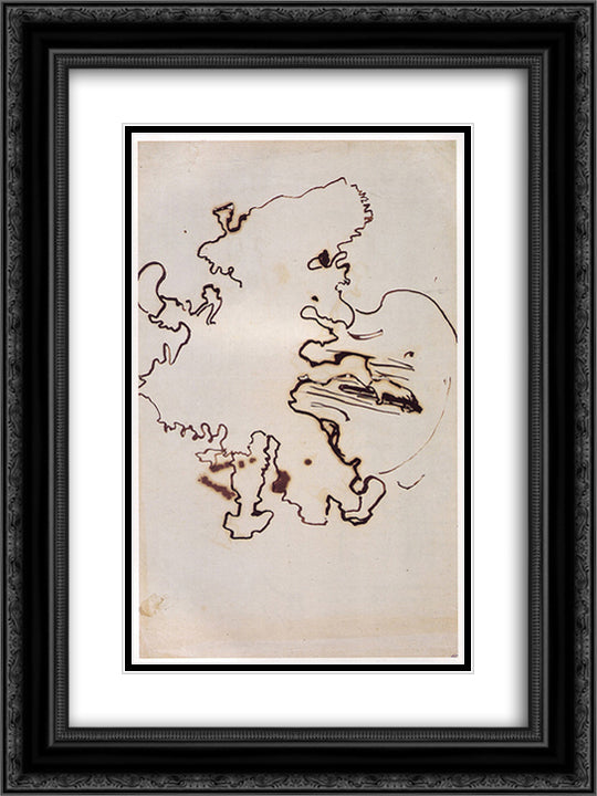 The cellist 18x24 Black Ornate Wood Framed Art Print Poster with Double Matting by Hugo, Victor