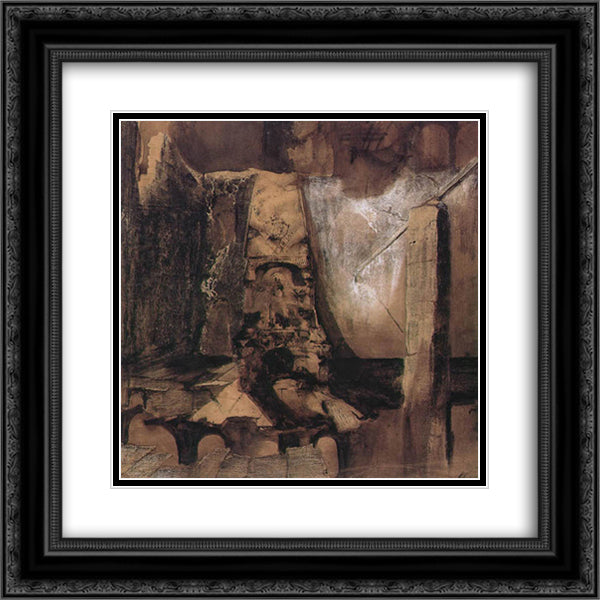 The key is here, the gate elsewhere 20x20 Black Ornate Wood Framed Art Print Poster with Double Matting by Hugo, Victor