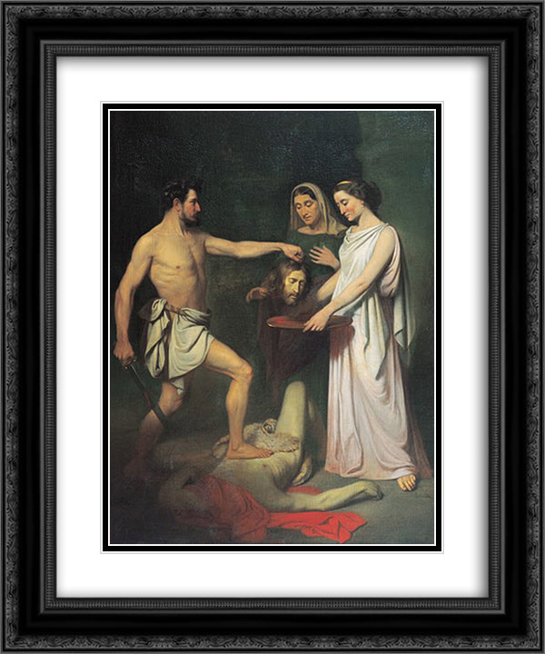 A degolacÆ’o de SÆ’o JoÆ’o Batista 20x24 Black Ornate Wood Framed Art Print Poster with Double Matting by Meirelles, Victor
