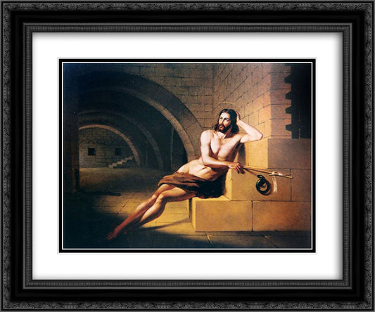 SÆ’o JoÆ’o Batista no carcere 24x20 Black Ornate Wood Framed Art Print Poster with Double Matting by Meirelles, Victor