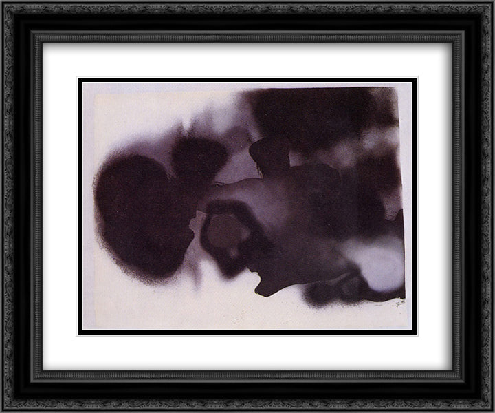The Cloud 24x20 Black Ornate Wood Framed Art Print Poster with Double Matting by Pasmore, Victor