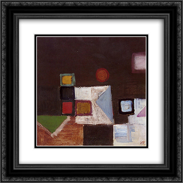 Untitled 20x20 Black Ornate Wood Framed Art Print Poster with Double Matting by Pasmore, Victor