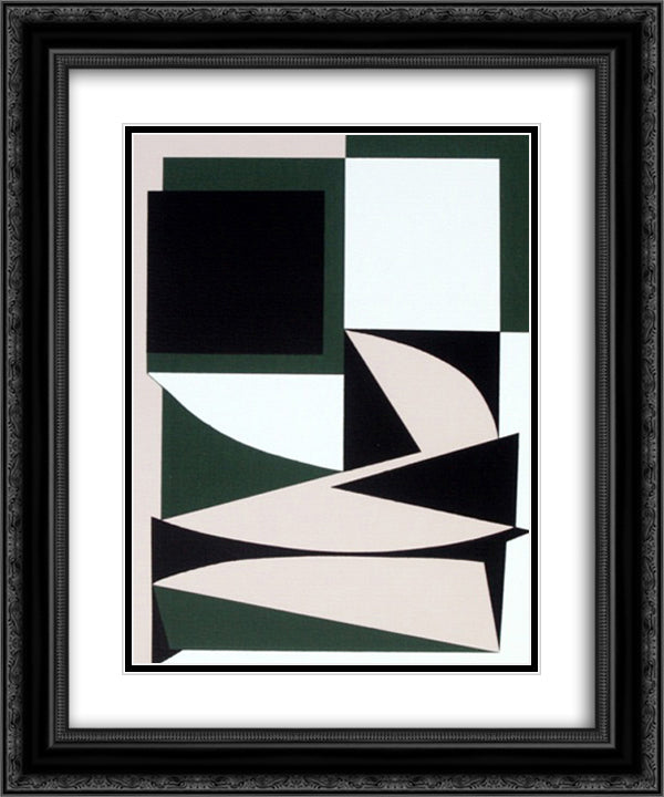 Ezinor 20x24 Black Ornate Wood Framed Art Print Poster with Double Matting by Vasarely, Victor