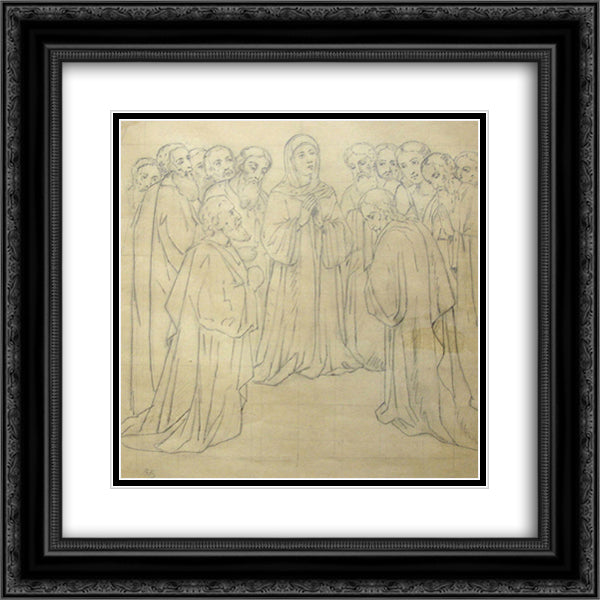 Cathedral 20x20 Black Ornate Wood Framed Art Print Poster with Double Matting by Vasnetsov, Viktor