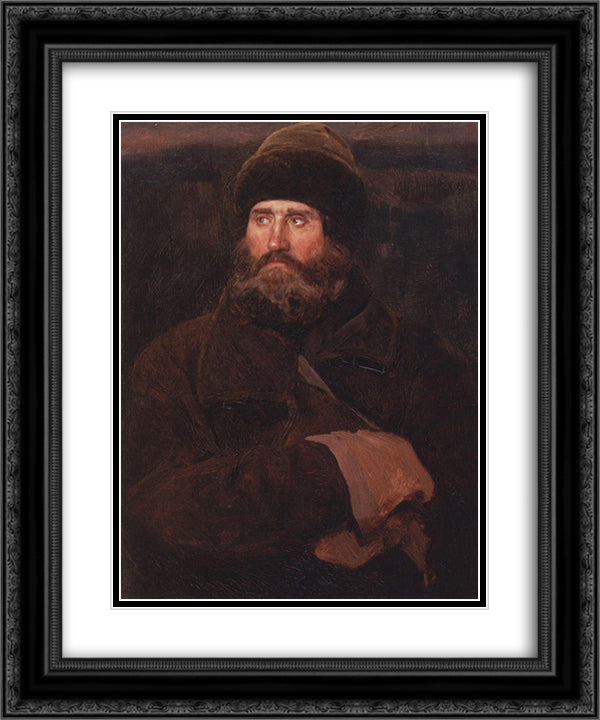 Ivan Petrov, a Peasant from Vladimir Province 20x24 Black Ornate Wood Framed Art Print Poster with Double Matting by Vasnetsov, Viktor
