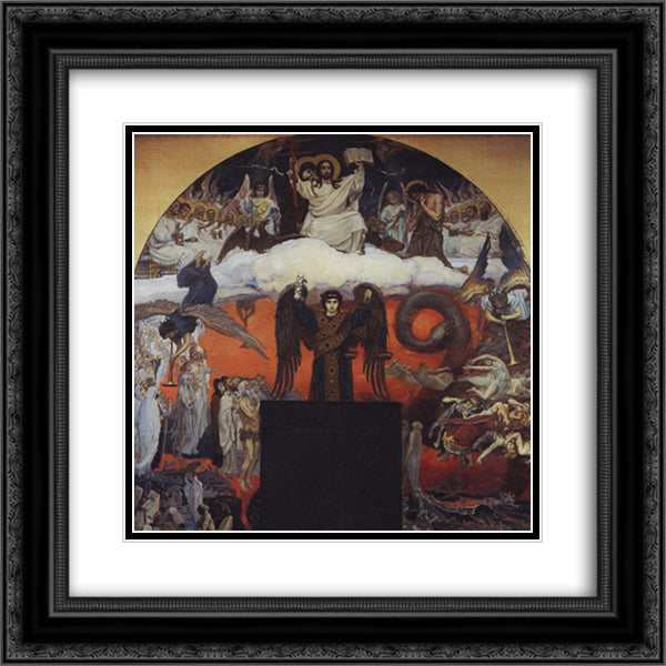 Judgement Day 20x20 Black Ornate Wood Framed Art Print Poster with Double Matting by Vasnetsov, Viktor