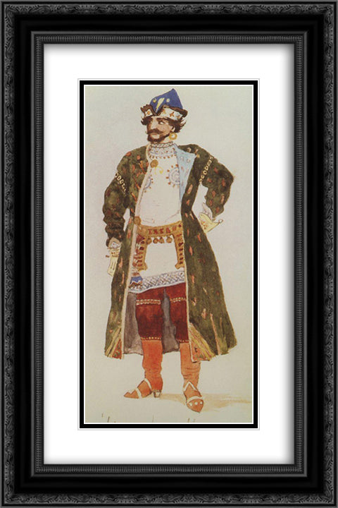Mizgir 16x24 Black Ornate Wood Framed Art Print Poster with Double Matting by Vasnetsov, Viktor