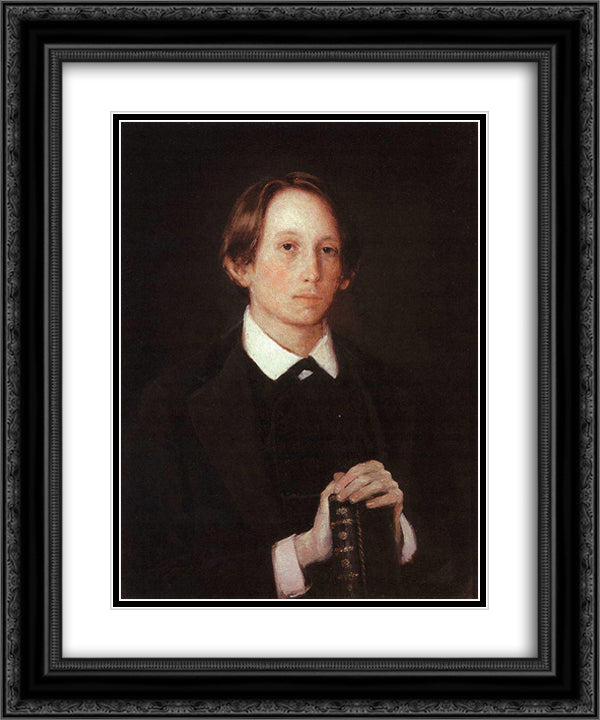 Portrait of the Artist A M Vasnetsov 20x24 Black Ornate Wood Framed Art Print Poster with Double Matting by Vasnetsov, Viktor