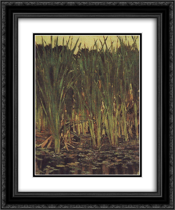 Sedge 20x24 Black Ornate Wood Framed Art Print Poster with Double Matting by Vasnetsov, Viktor