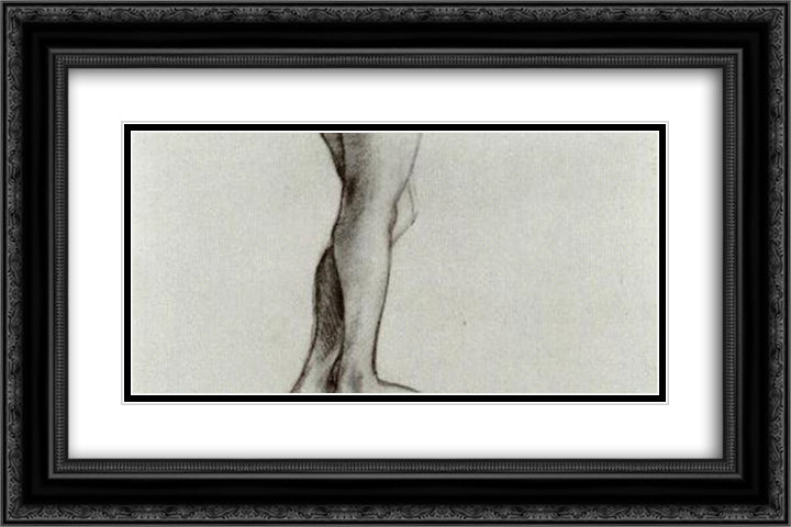 A Woman s Legs 24x16 Black Ornate Wood Framed Art Print Poster with Double Matting by Van Gogh, Vincent