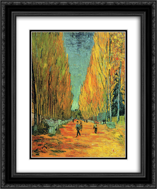 Alychamps 20x24 Black Ornate Wood Framed Art Print Poster with Double Matting by Van Gogh, Vincent