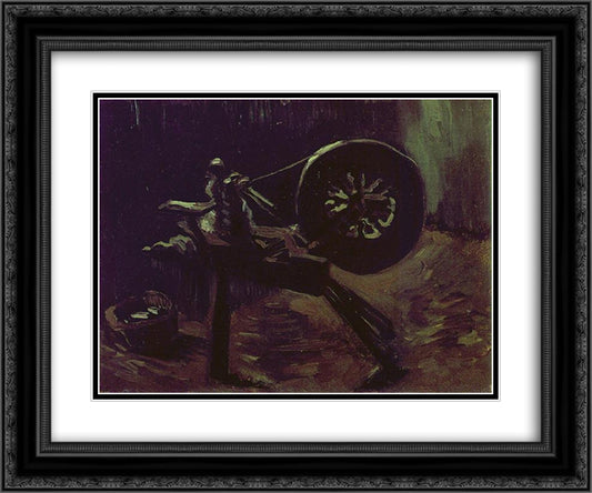 Bobbin Winder 24x20 Black Ornate Wood Framed Art Print Poster with Double Matting by Van Gogh, Vincent