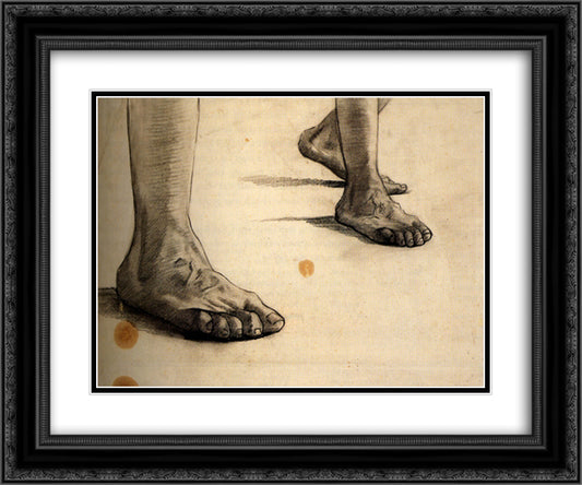 Feet 24x20 Black Ornate Wood Framed Art Print Poster with Double Matting by Van Gogh, Vincent