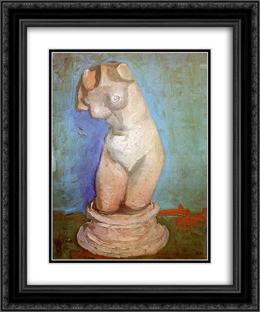 Gypsum Torso 20x24 Black Ornate Wood Framed Art Print Poster with Double Matting by Van Gogh, Vincent