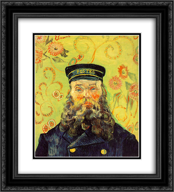 Joseph-Etienne Roulin 20x22 Black Ornate Wood Framed Art Print Poster with Double Matting by Van Gogh, Vincent