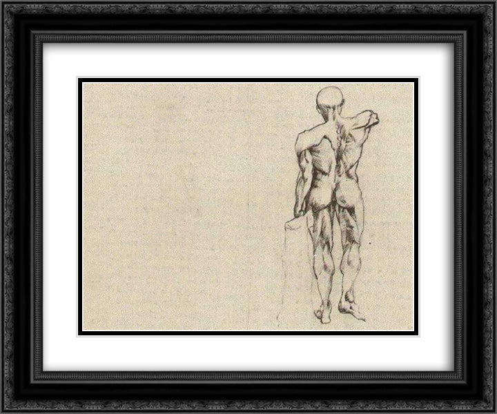 L'Ecorche 24x20 Black Ornate Wood Framed Art Print Poster with Double Matting by Van Gogh, Vincent