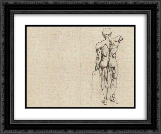 L'Ecorche 24x20 Black Ornate Wood Framed Art Print Poster with Double Matting by Van Gogh, Vincent