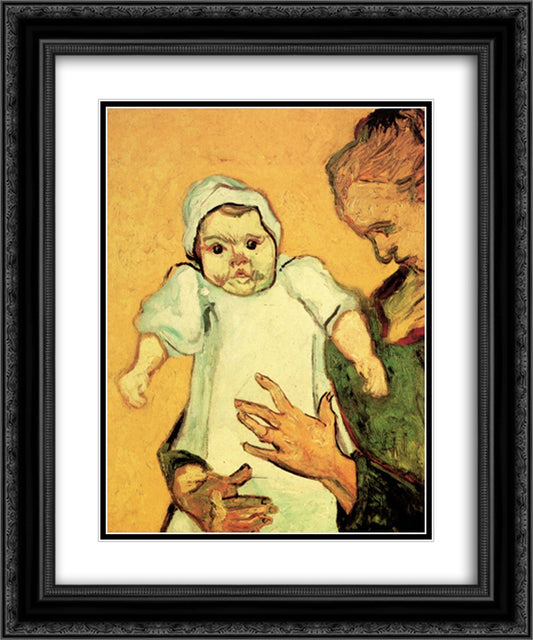Mother Roulin with Her Baby 20x24 Black Ornate Wood Framed Art Print Poster with Double Matting by Van Gogh, Vincent