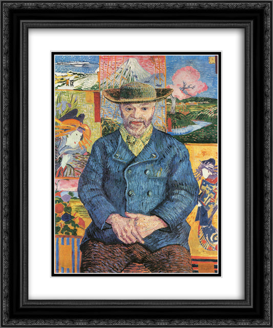 Pere Tanguy 20x24 Black Ornate Wood Framed Art Print Poster with Double Matting by Van Gogh, Vincent
