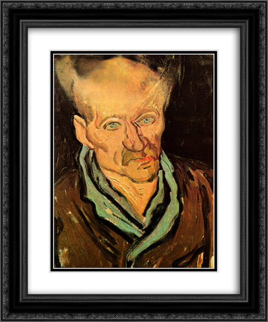Portrait of a Patient in Saint-Paul Hospital 20x24 Black Ornate Wood Framed Art Print Poster with Double Matting by Van Gogh, Vincent