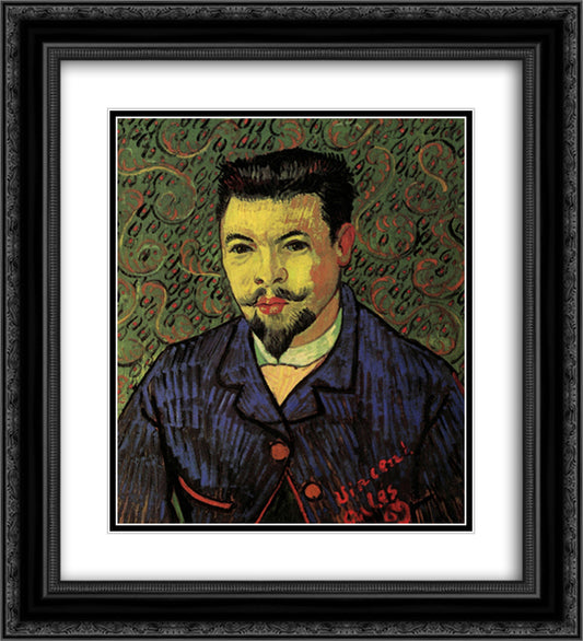 Portrait of Dr. Felix Rey 20x22 Black Ornate Wood Framed Art Print Poster with Double Matting by Van Gogh, Vincent