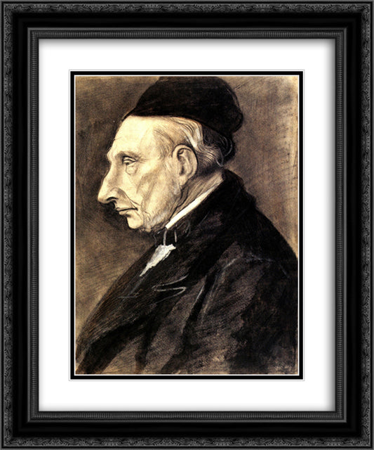 Portrait of Vincent van Gogh, the Artist s Grandfather 20x24 Black Ornate Wood Framed Art Print Poster with Double Matting by Van Gogh, Vincent