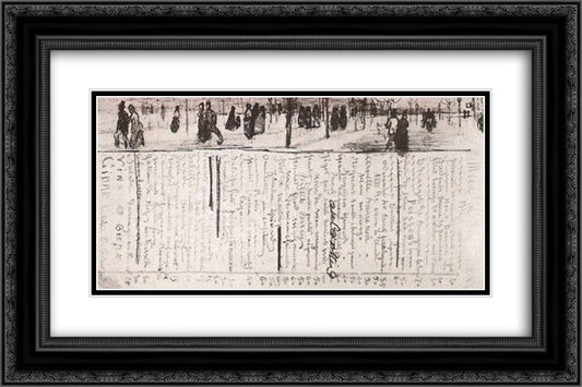 Restaurant Menu 24x16 Black Ornate Wood Framed Art Print Poster with Double Matting by Van Gogh, Vincent