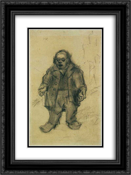 Stocky Man 18x24 Black Ornate Wood Framed Art Print Poster with Double Matting by Van Gogh, Vincent