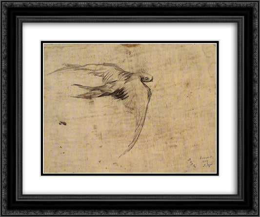 Swift 24x20 Black Ornate Wood Framed Art Print Poster with Double Matting by Van Gogh, Vincent